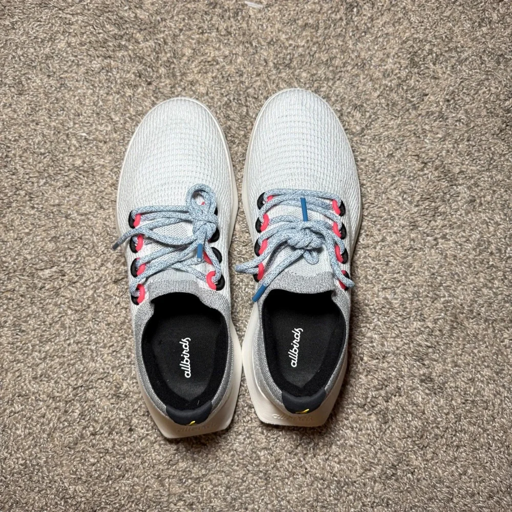 Allbirds Tree Dasher 2 Mens 10 Blizzard Grey Pink Running Shoes TD2 M10